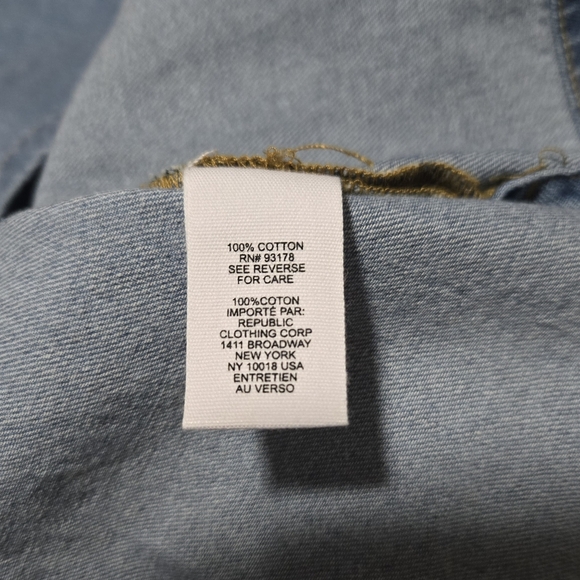 NWT, REPUBLIC Denim Lace-Up Pullover. Size M - Picture 6 of 9